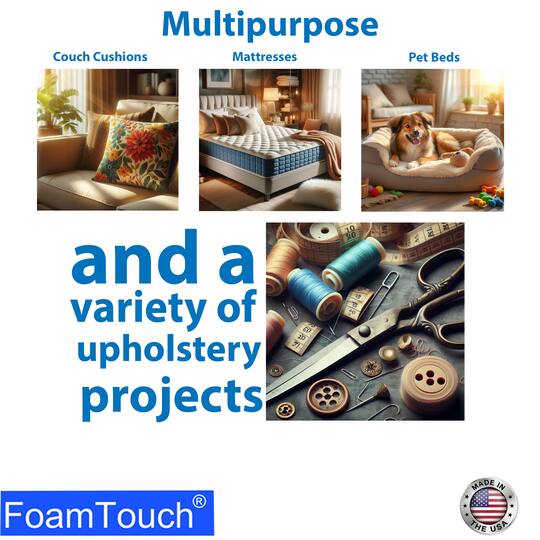 FoamTouch® 4" x 24" x 96" High Density Upholstery Foam
